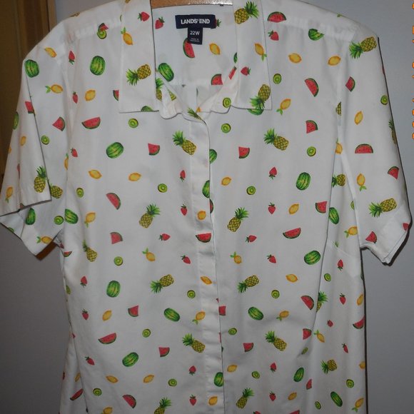 Fruit Button Shirt by Land's End - Picture 1 of 2